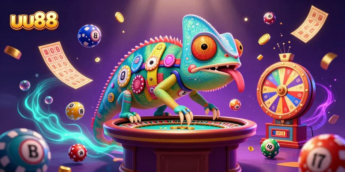 Experience the excitement of uu88 with a vibrant casino scene featuring colorful elements and games.