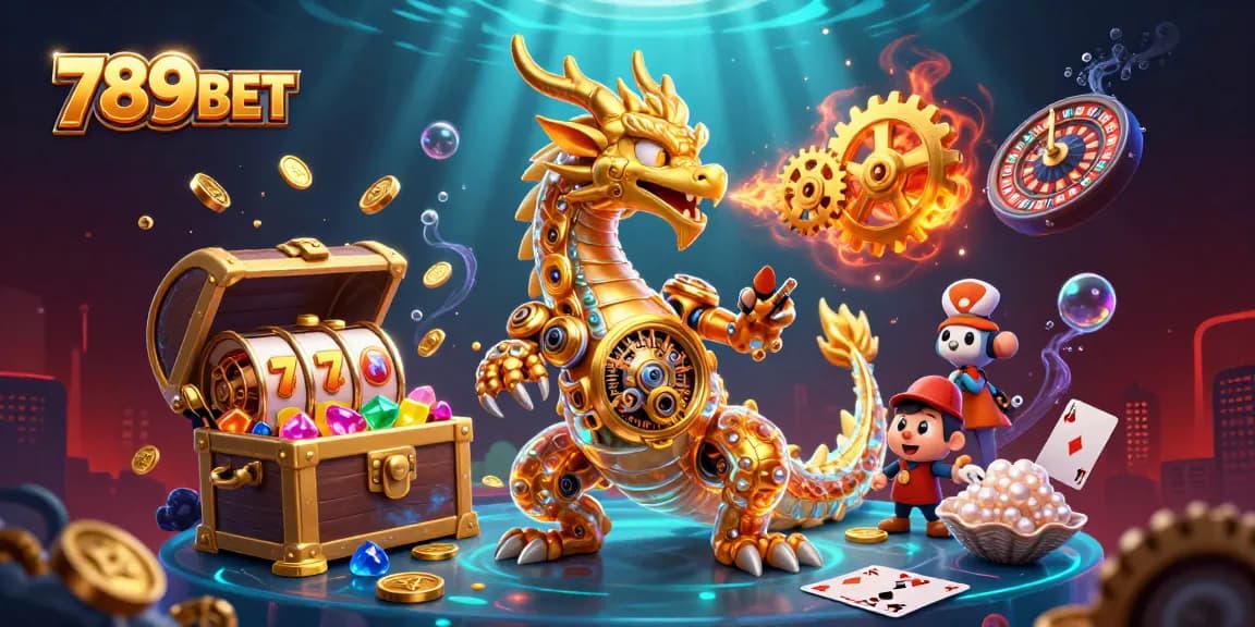 Experience the thrilling action of 789BET with a dynamic 3D illustration featuring engaging casino elements.