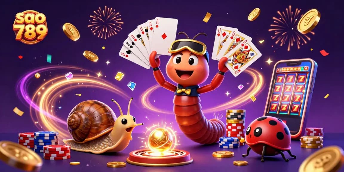 Win big at sao 789 with an exciting 3D casino scene featuring a millipede dealer