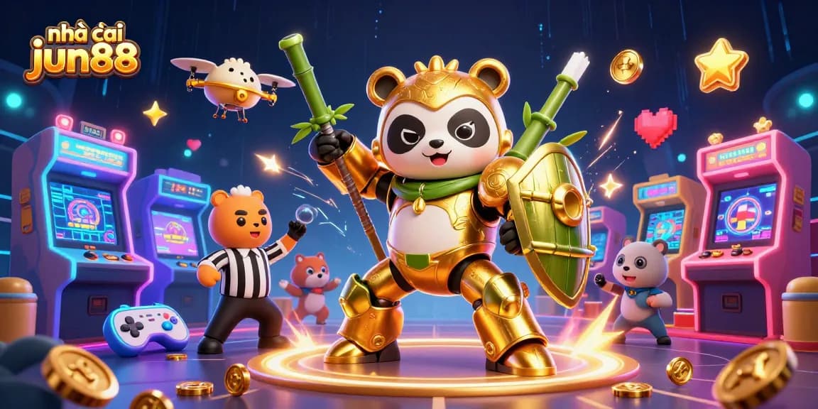 Engage with the excitement of nhà cái jun88 through a vibrant 3D casino scene featuring dynamic game elements.