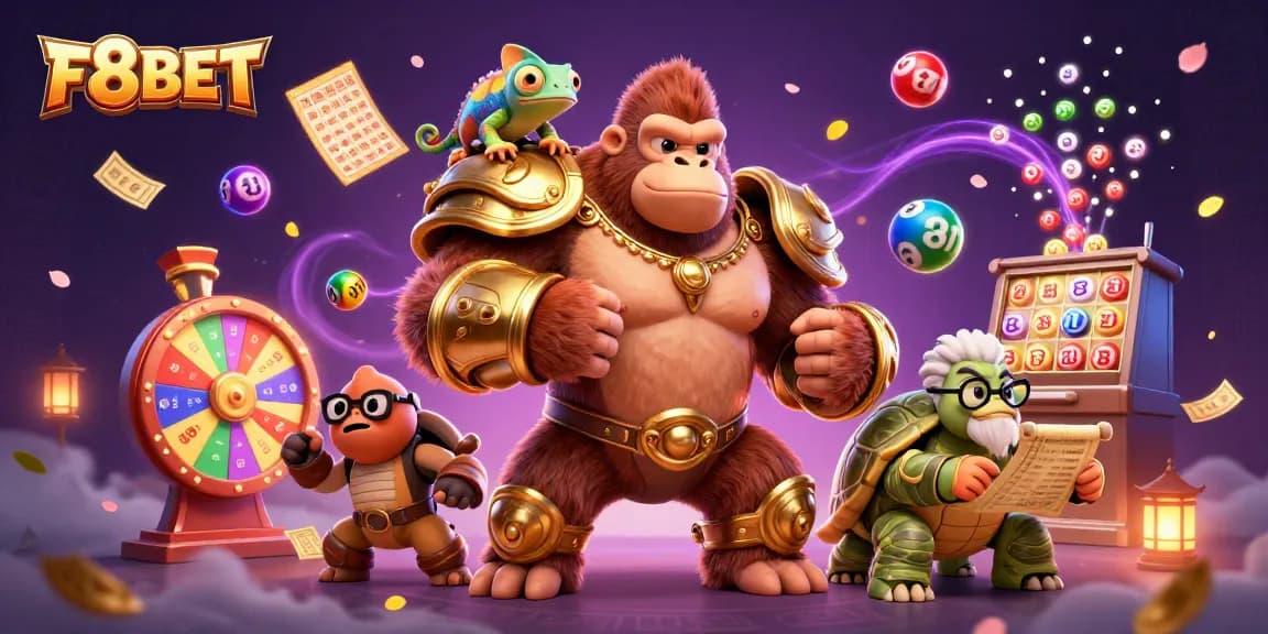 Engage with exciting gaming experiences at F8BET with a dynamic gambling-themed scene.