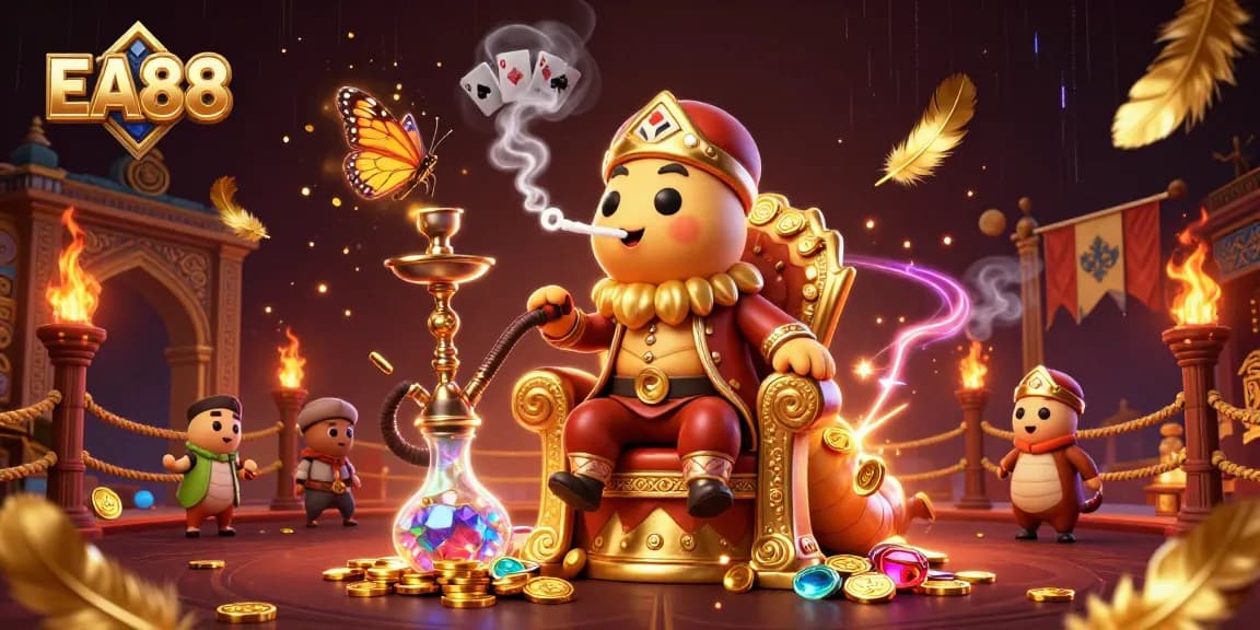EA88 players engaging with a vibrant 3D casino scene featuring rich details and dynamic elements.