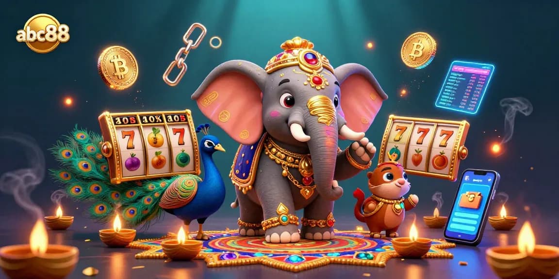 Engage with abc88's dynamic online casino experience featuring vibrant 3D visuals and exciting slot elements.