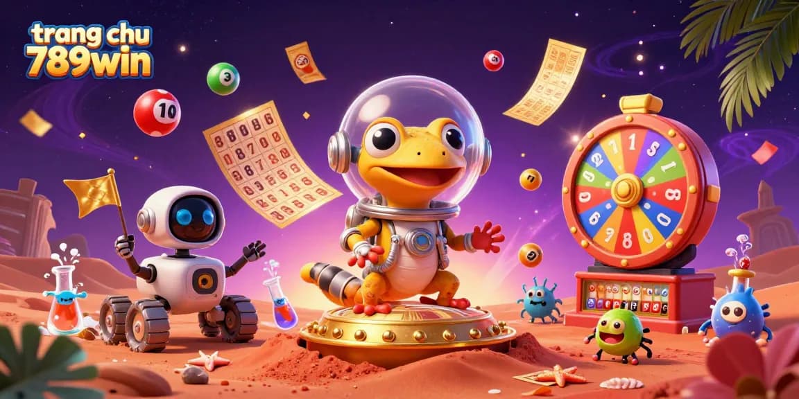 Spin to win at trang chu 789win with vibrant lottery elements and dynamic characters.