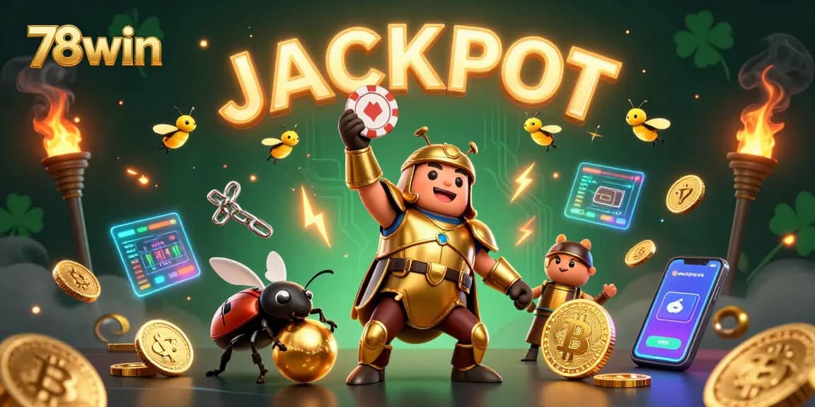 Experience thrilling wins at 78win with a vibrant jackpot scene showcasing animated characters and dynamic elements.