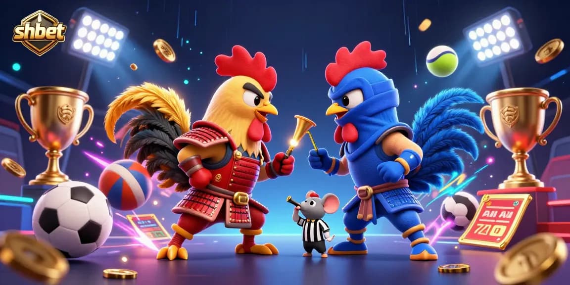 Watch shbet's thrilling rooster standoff, showcasing dynamic betting elements and vibrant casino energy!