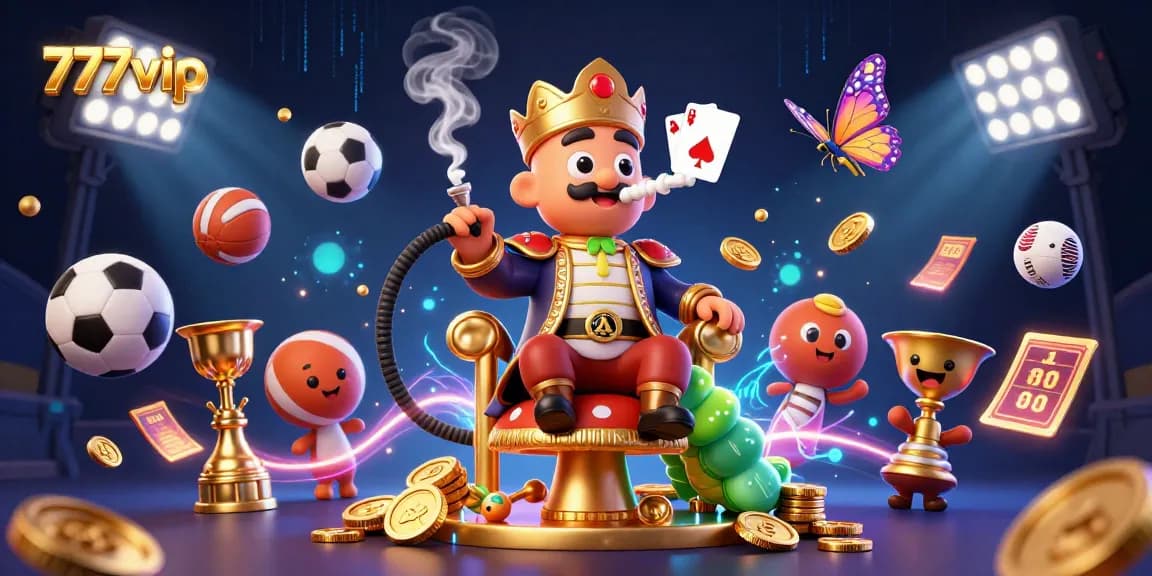 Experience thrilling gameplay at 777vip with this colorful 3D casino scene showcasing energetic excitement and gaming elements.