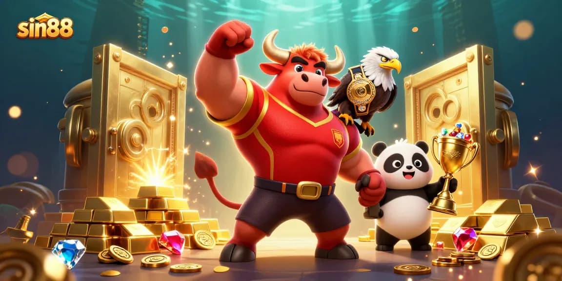 Win big with sin88's exciting gaming experience featuring a vibrant 3D casino scene.
