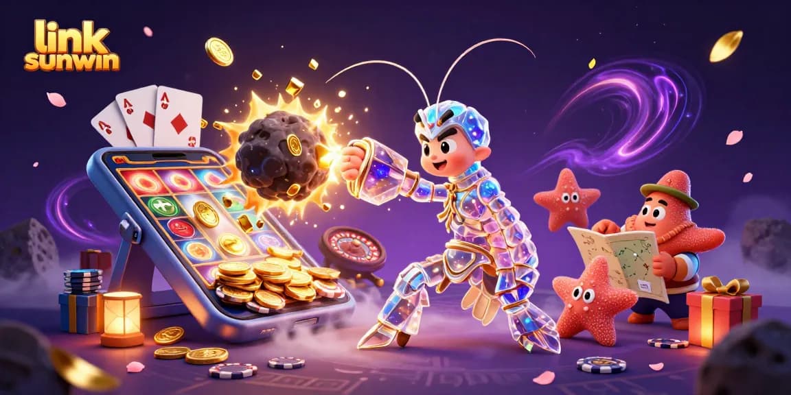 Experience thrilling gameplay with link sunwin, featuring a galactic samurai and vibrant casino elements.