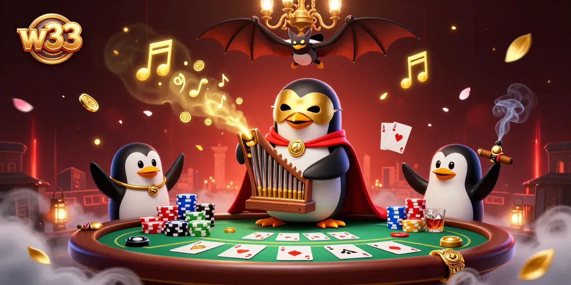 Experience thrilling gaming action at w33 Casino, where the penguin plays for golden wins!