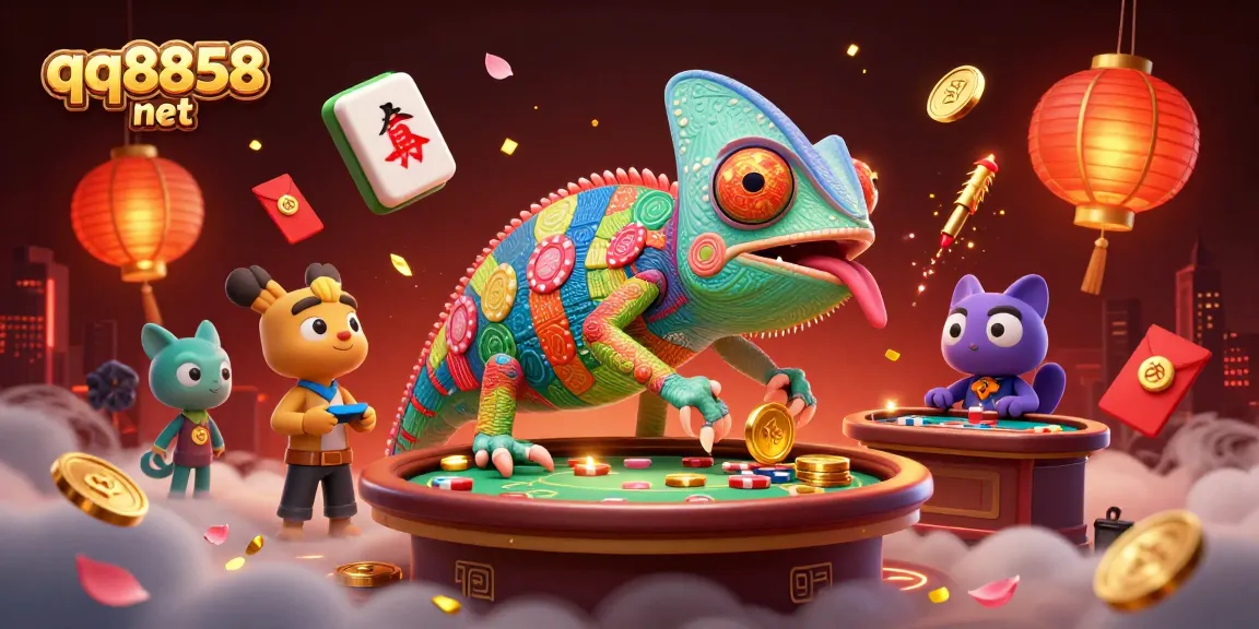 Engage with the thrilling world of qq8858 net's casino games, featuring vibrant characters and captivating elements.