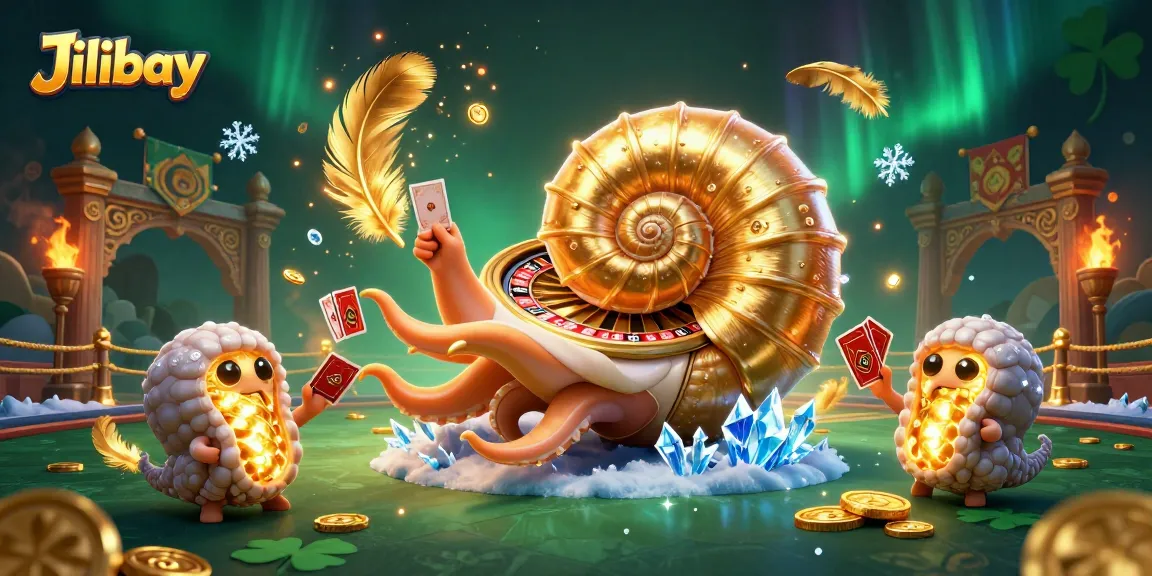 Experience the excitement with Jilibay's exclusive 3D gaming adventures featuring a giant nautilus roulette wheel.