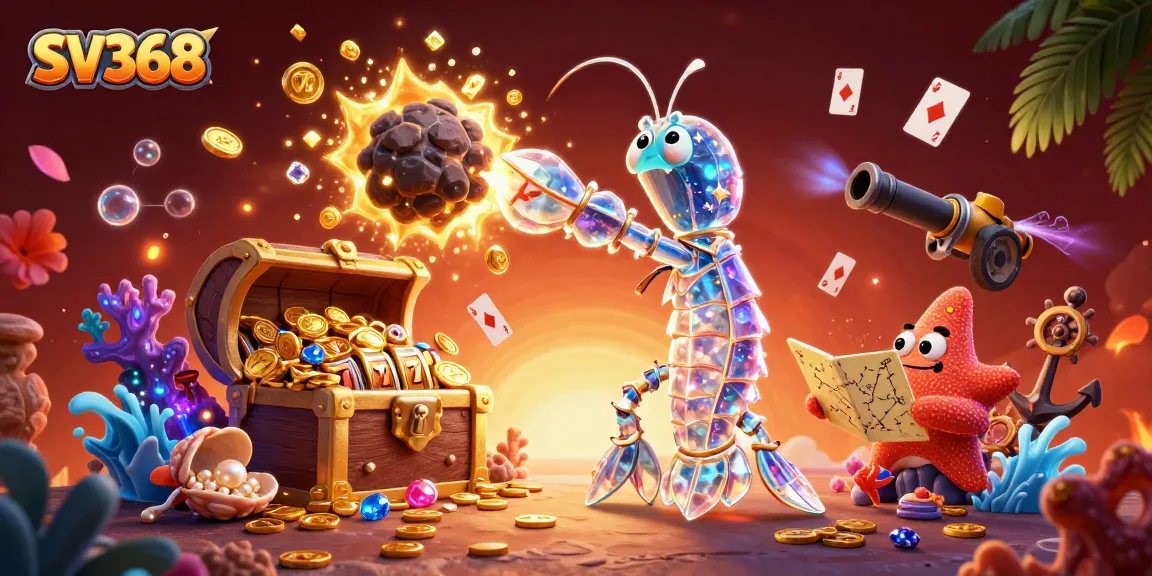 SV368 captures the action of winning big with vibrant treasures in a galactic casino scene
