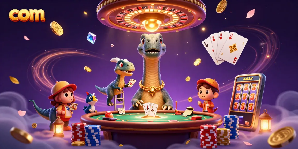 Experience thrilling gaming action at com with vibrant 3D casino characters and lively game elements.