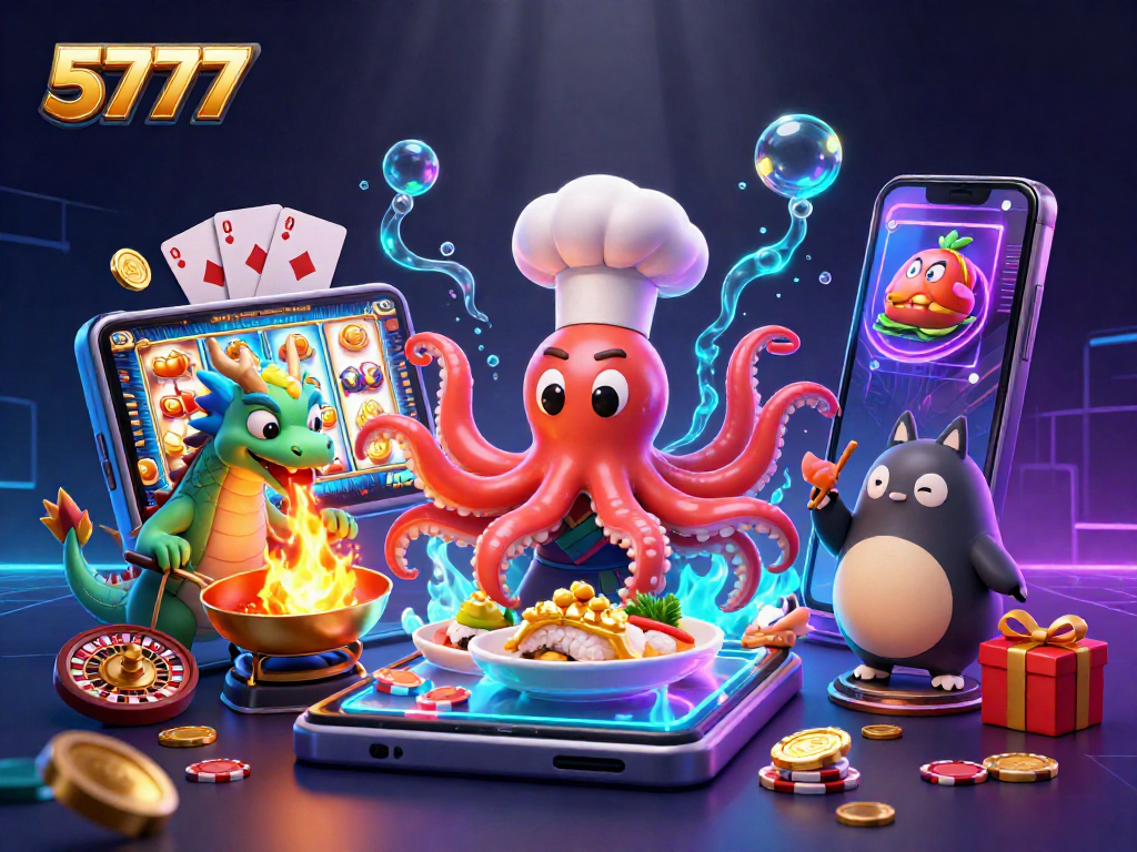 Engage in lively gaming action at 5777 with vibrant characters and thrilling elements