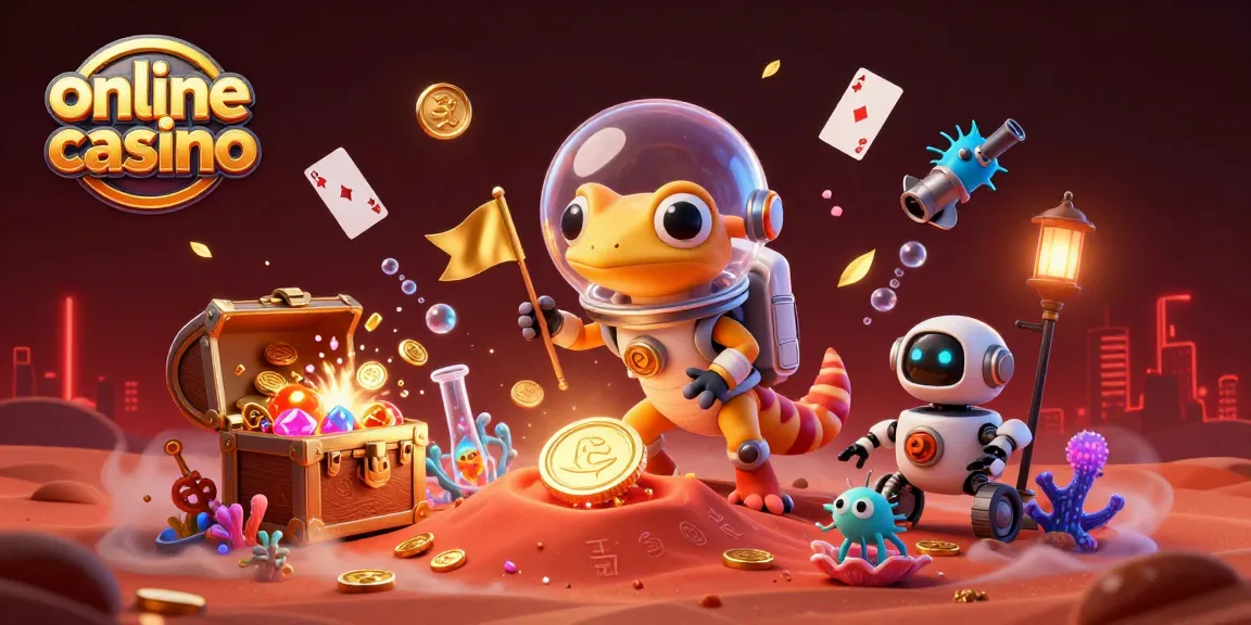 Explore the exciting online casino world where a Martian gecko discovers golden treasures amidst vibrant, animated elements.