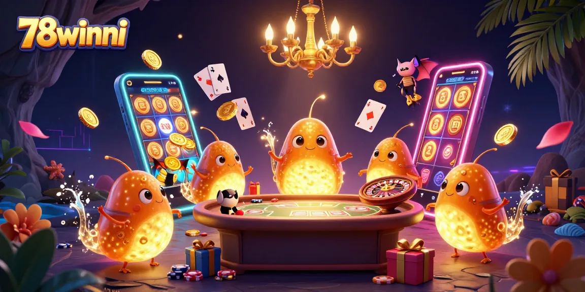 Experience exciting gameplay at 78winni with vibrant casino action illuminated by glowworms.