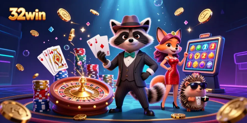 Experience thrilling moments at 32win with our vibrant casino scene teeming with action and excitement.