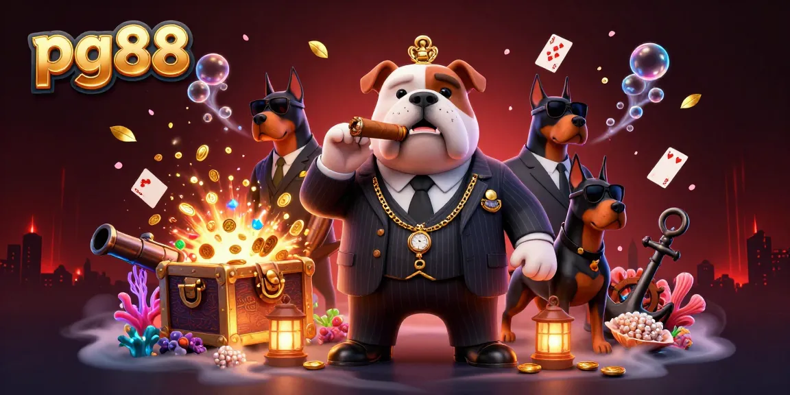 Engage with pg88's thrilling casino experience featuring a dynamic mafia scene with treasure and games.