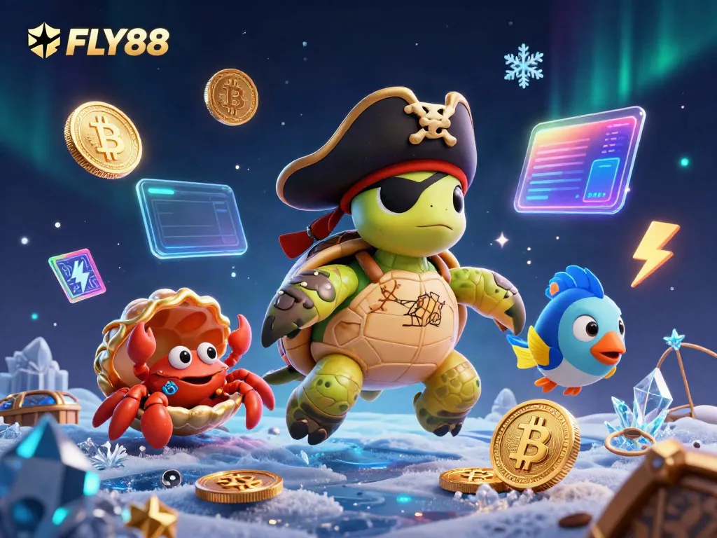 Engage with FLY88 casino treasures in a vibrant underwater adventure featuring treasure and crypto elements.