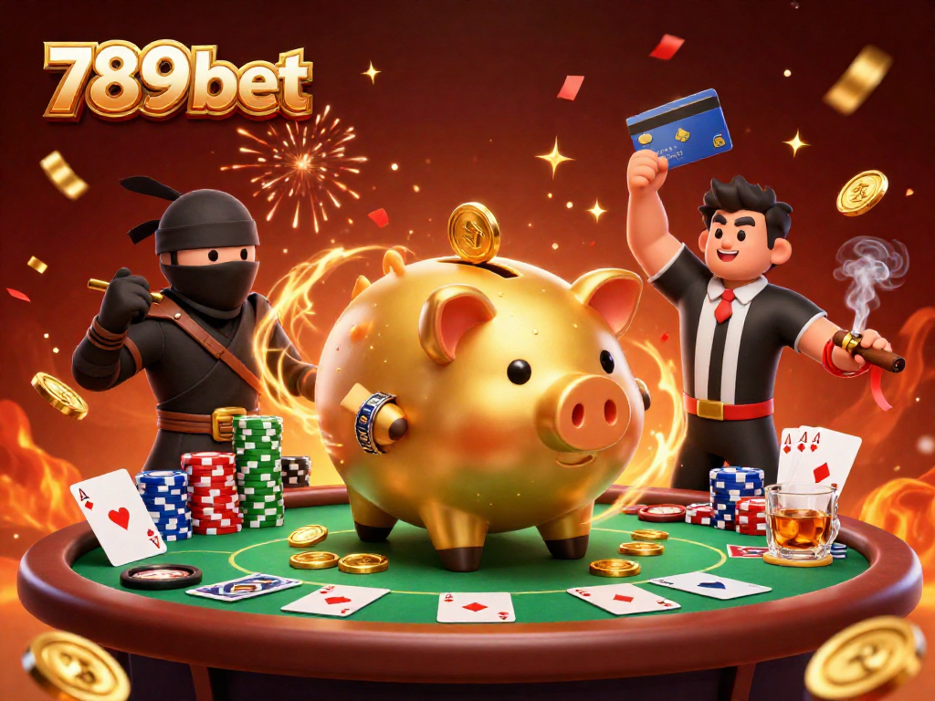Engage with 789 bet's dynamic gaming scene featuring vibrant characters and exciting casino elements.