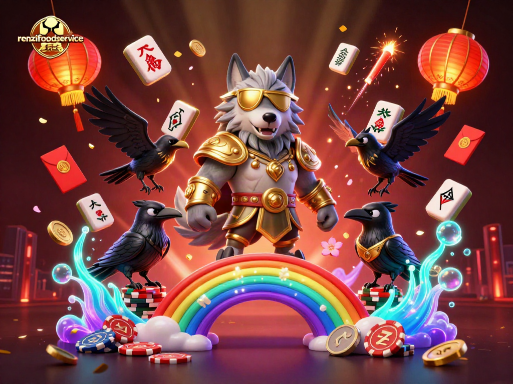 Engage in exciting gaming adventures with renzifoodservice in a vibrant 3D casino scene.