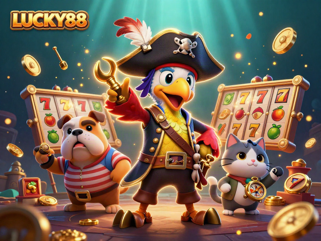 Experience the excitement of LUCKY88 slot reels with engaging characters and dazzling visuals.