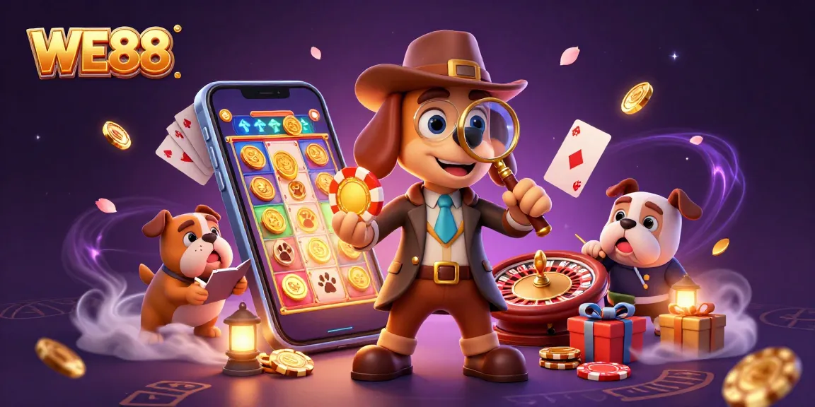 Enjoy thrilling gaming with WE88, where a detective explores treasures and jackpot clues.