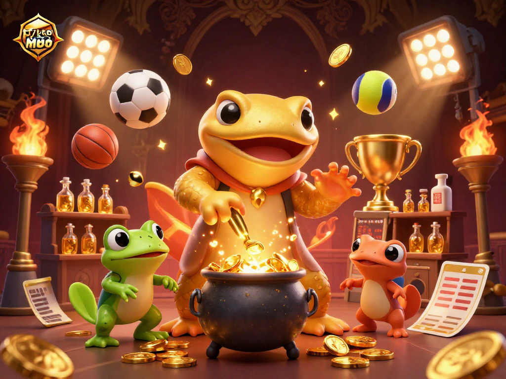 Experience thrilling gameplay with tỷ lệ kèo nhà cái as golden coins and sports elements spark excitement.