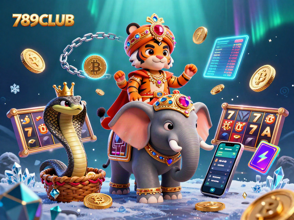 Engage in thrilling gameplay at 789CLUB with a vibrant casino-themed illustration showcasing exciting jackpot elements.