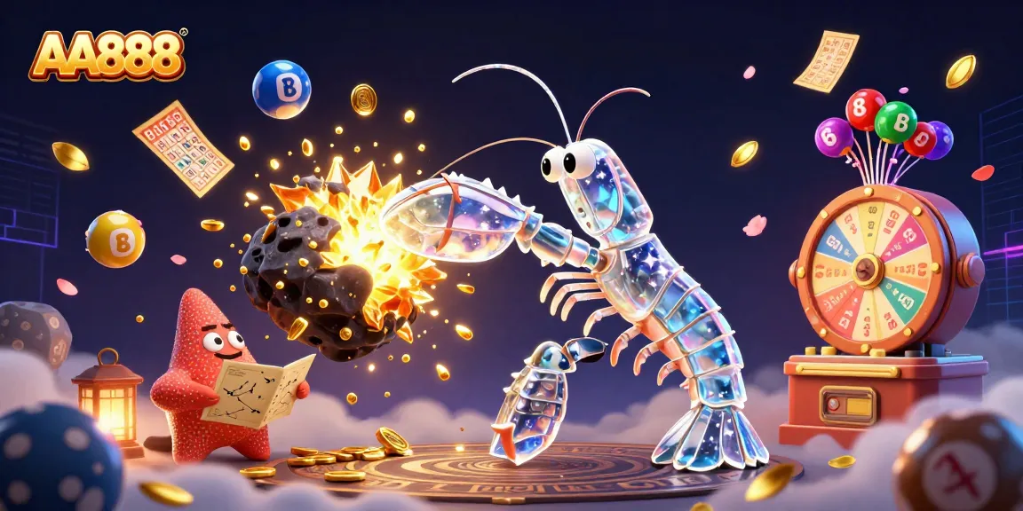 Engage with AA888 as a vibrant explosion of casino elements and dynamic characters represents an exciting gaming experience.