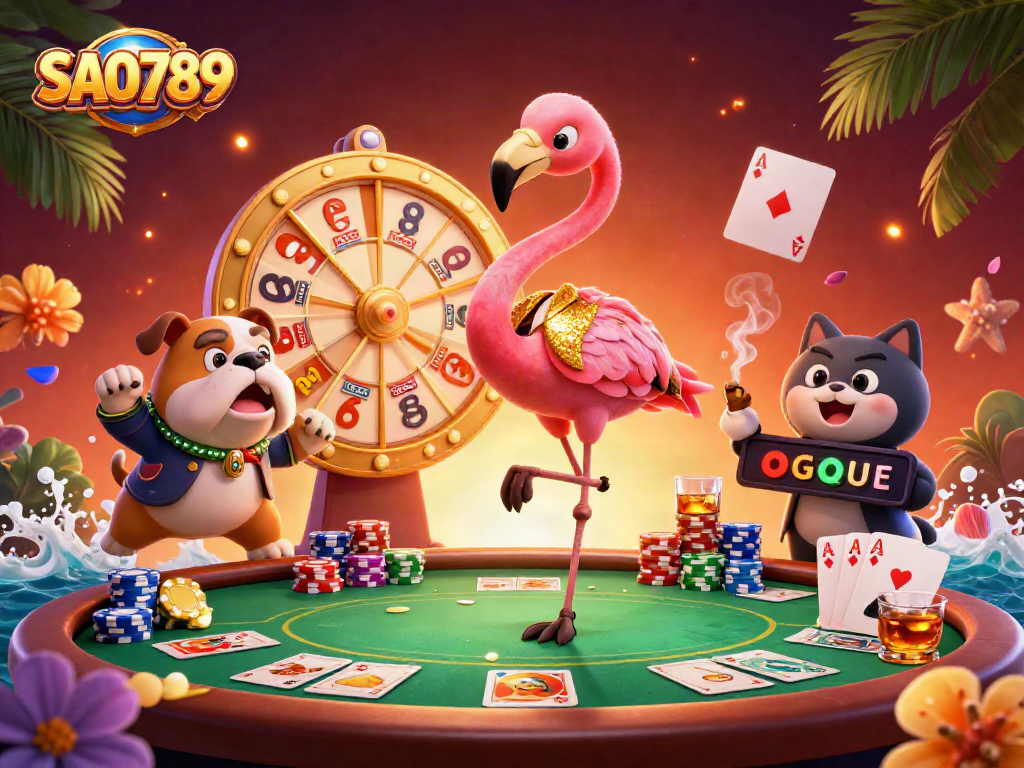 Engage with SAO789's exciting casino gaming experience filled with vibrant action and colorful elements.