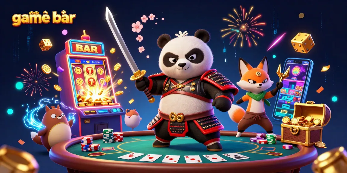 Engage in intense game bài poker action with vibrant characters and explosive casino elements.