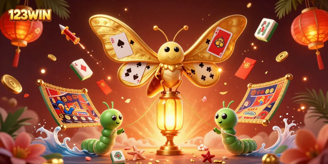 Experience winning with 123WIN in a vibrant and dynamic casino-themed illustration full of excitement.