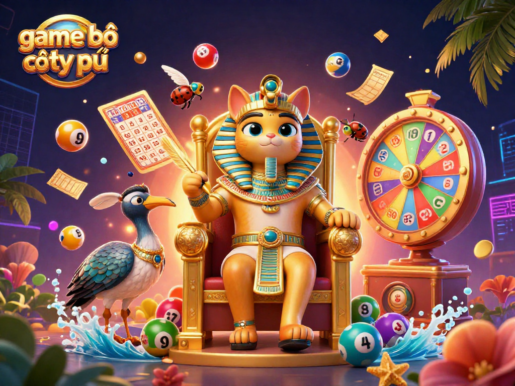 Play game bài cờ tỷ phú with a vibrant scene of 3D characters and casino elements, enhancing your strategy!