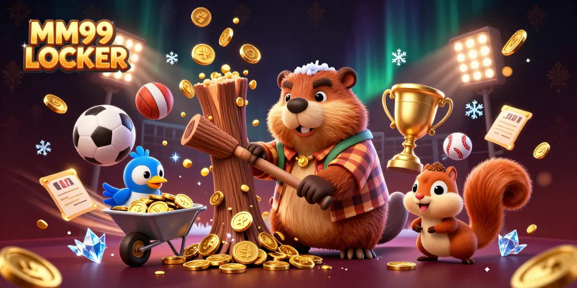 Spin your luck with MM99 LOCKER, featuring vibrant gaming elements and adorable characters!