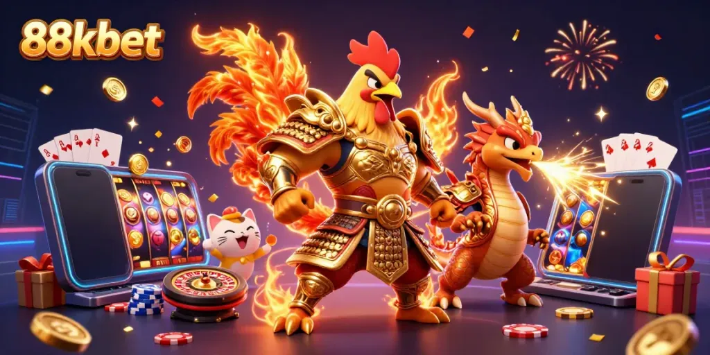 Experience exhilarating wins with 88kbet's fantastic gaming universe featuring animated characters and dynamic elements.