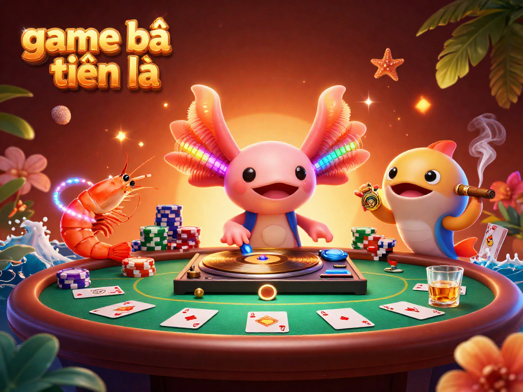 Experience the excitement of game bài tiến lên with vibrant characters and dynamic action at the table.