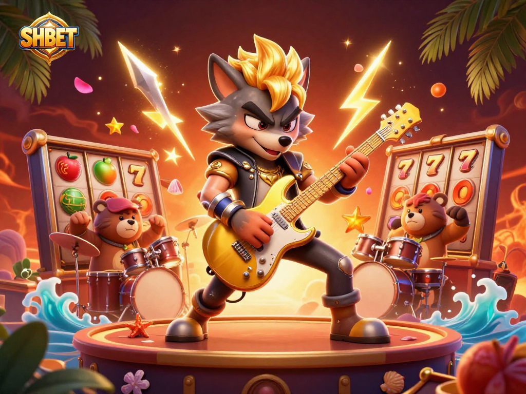 Experience SH BET's thrilling jackpot excitement with lively 3D cartoon characters in a vibrant casino scene.