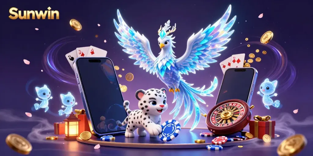 Experience thrilling gaming at Sunwin with vibrant characters and exciting casino elements