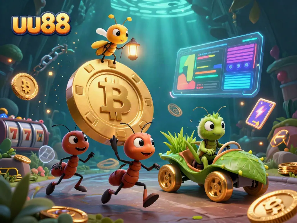 Experience thrilling moments on uu88 with a heist led by animated ants and crypto coins.