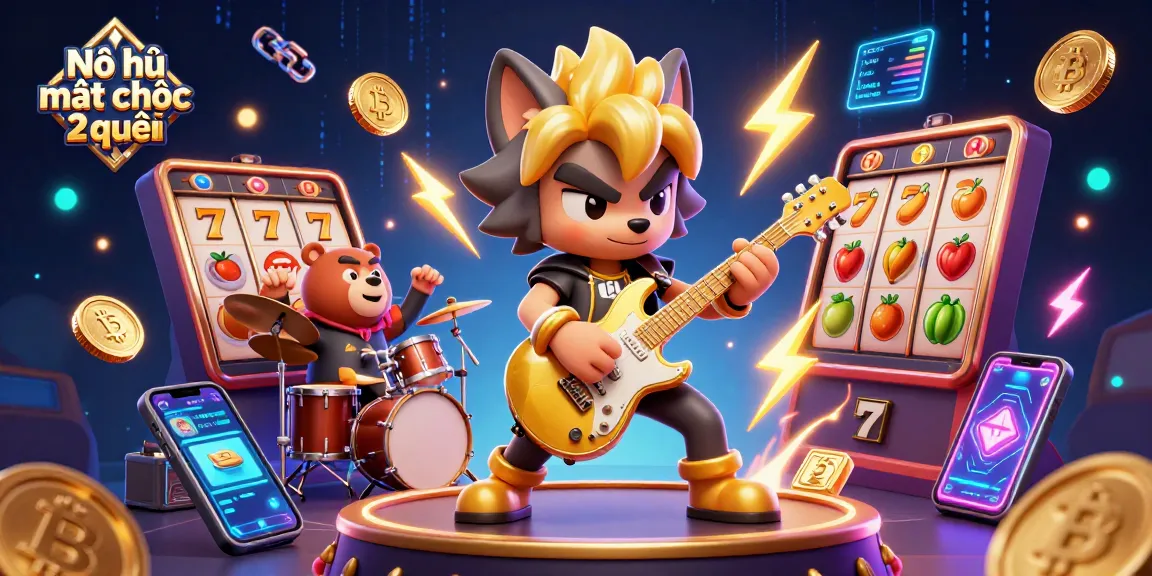 Nổ hũ mạt chược 2 người features a thrilling cartoon scene with dynamic elements of gambling excitement.