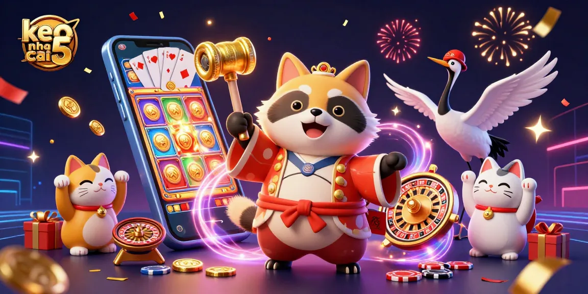 Engage with keo nha cai 5 as cheerful tanuki and fortune cats enhance the online betting experience