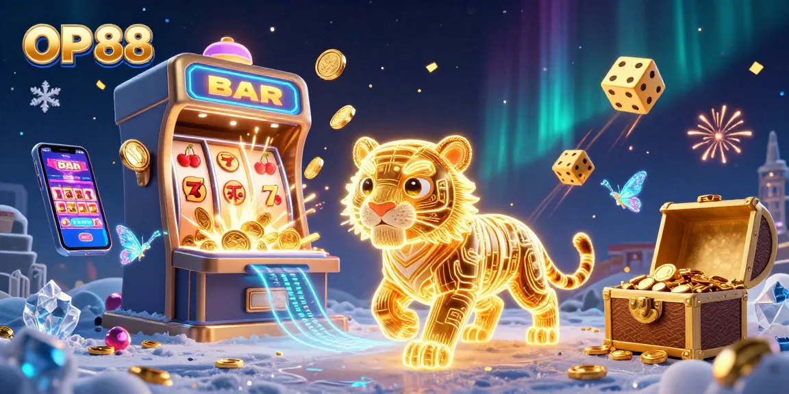 Experience thrilling gameplay at OP 88 with vibrant 3D neon visuals and jackpot excitement.