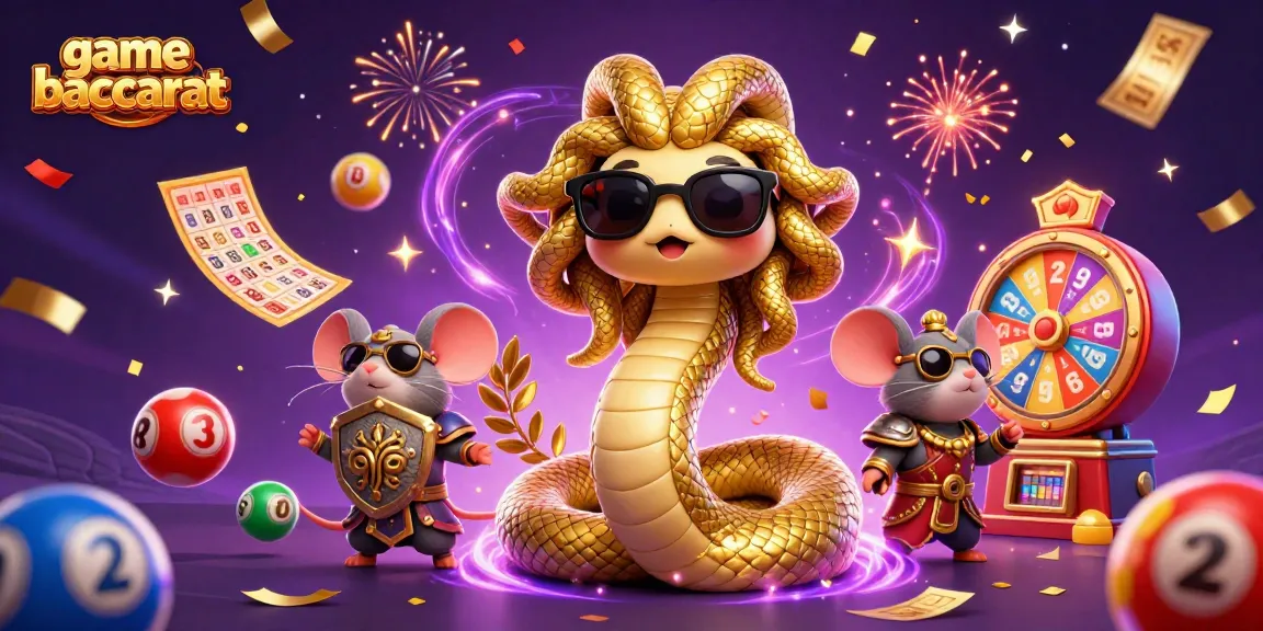 Experience the excitement of game baccarat with vibrant casino-themed 3D illustration.