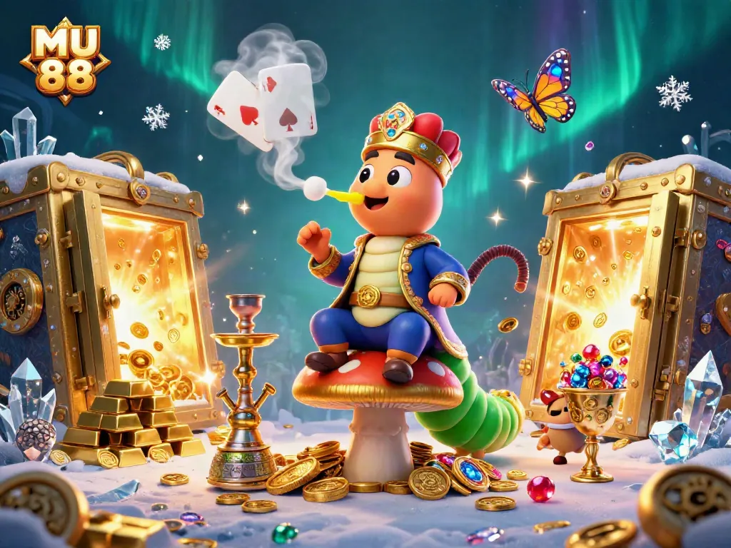 Engage with MU 88's vibrant casino atmosphere through an artistic illustration of gaming excitement.
