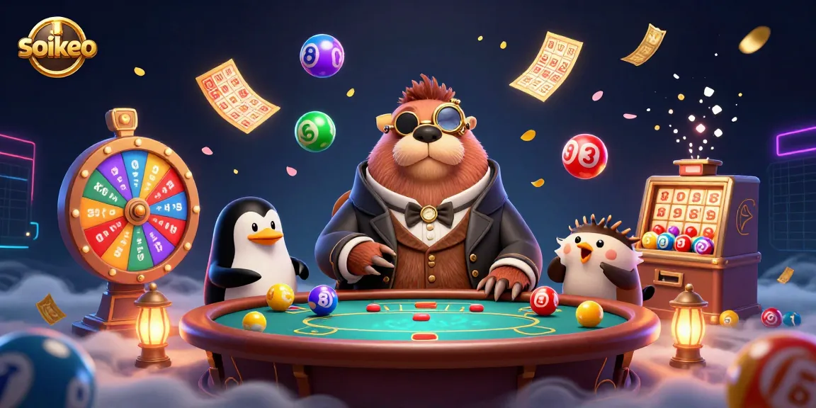 Experience thrilling moments at soikeo with a whimsical poker game featuring unique characters.