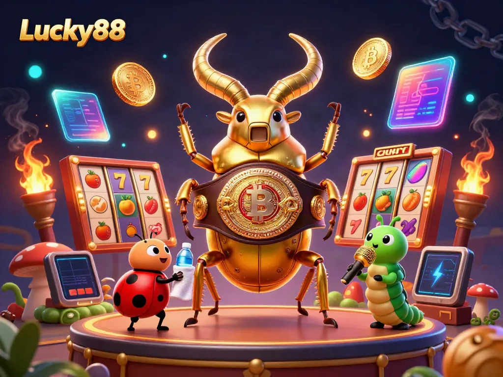 Experience immersive gameplay with Lucky88 through dynamic slot reels and vibrant characters.