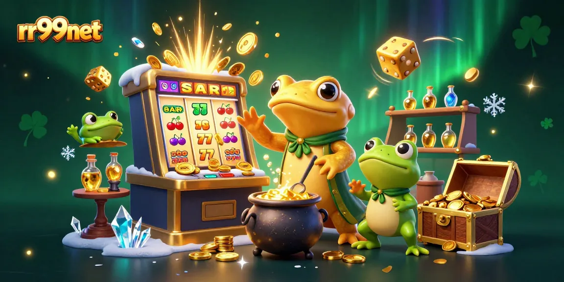 Experience immersive gaming at rr99net with vibrant slot machines and engaging golden characters.