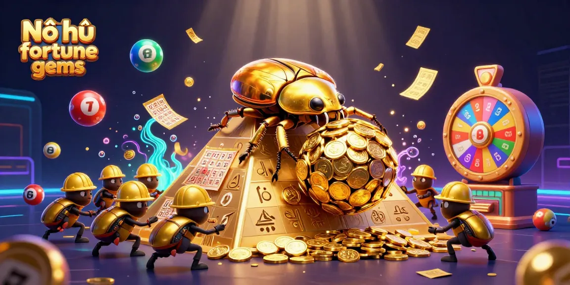 Spin the reels with Nổ hũ fortune gems as golden tickets and vibrant balls explode in excitement!